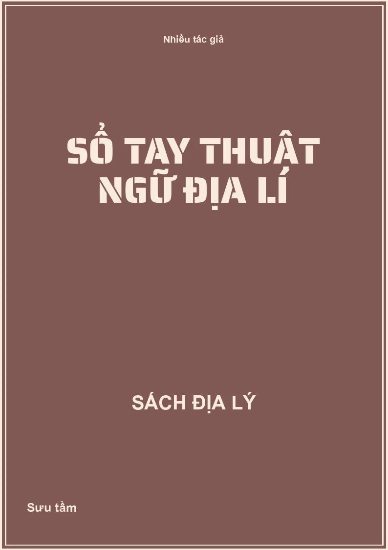Sổ tay thuật ngữ địa lí