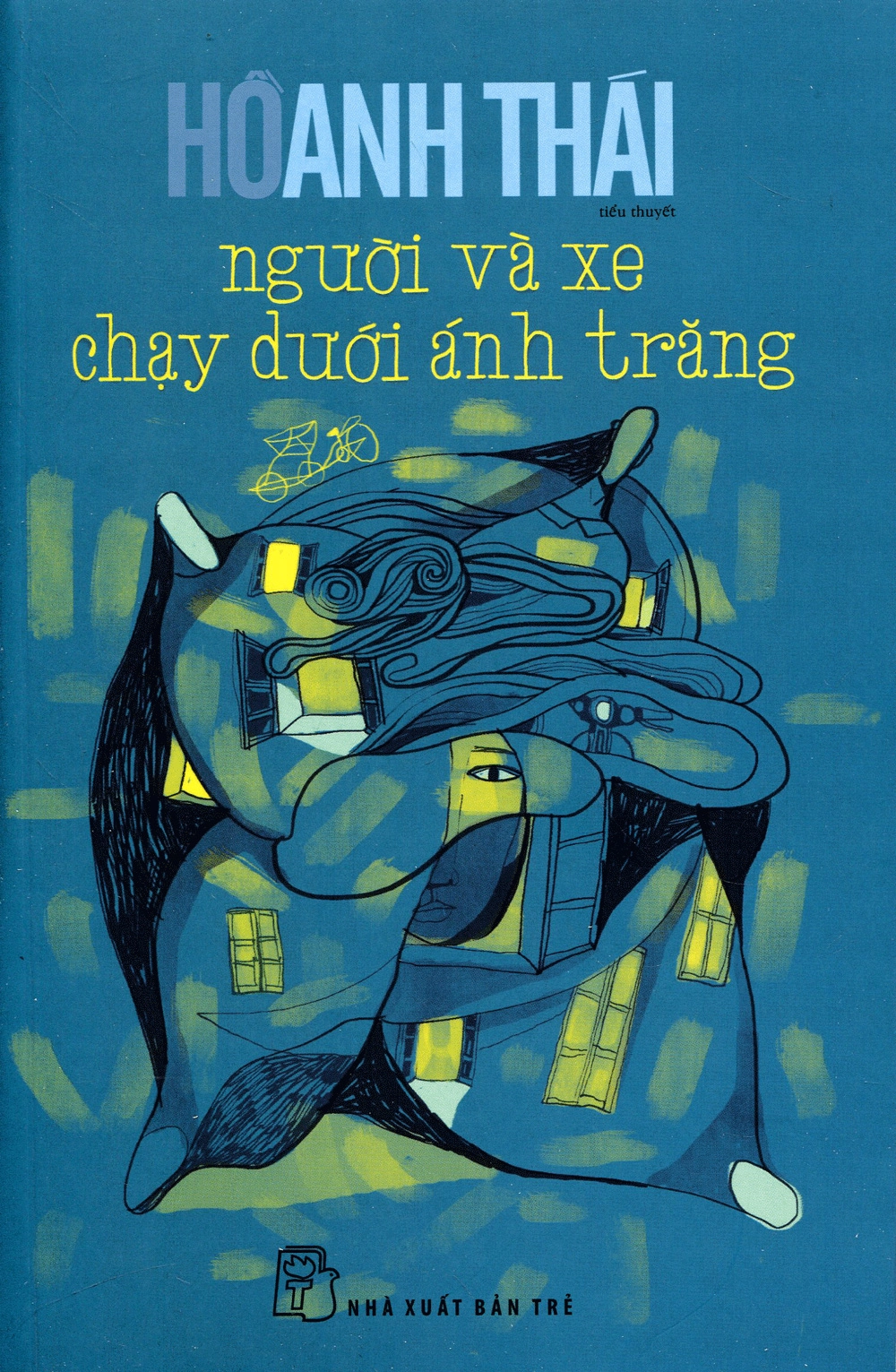 Người và xe chạy dưới ánh trăng