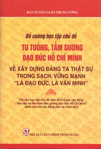 Đề cương học tập chủ đề Tư tưởng, tấm gương đạo đức Hồ Chí Minh về xây dựng đảng ta thật sự trong sạch, vững mạnh " Là đạo đức, là văn minh"