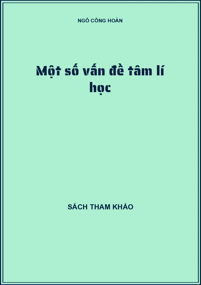 Một số vấn đề tâm lí học