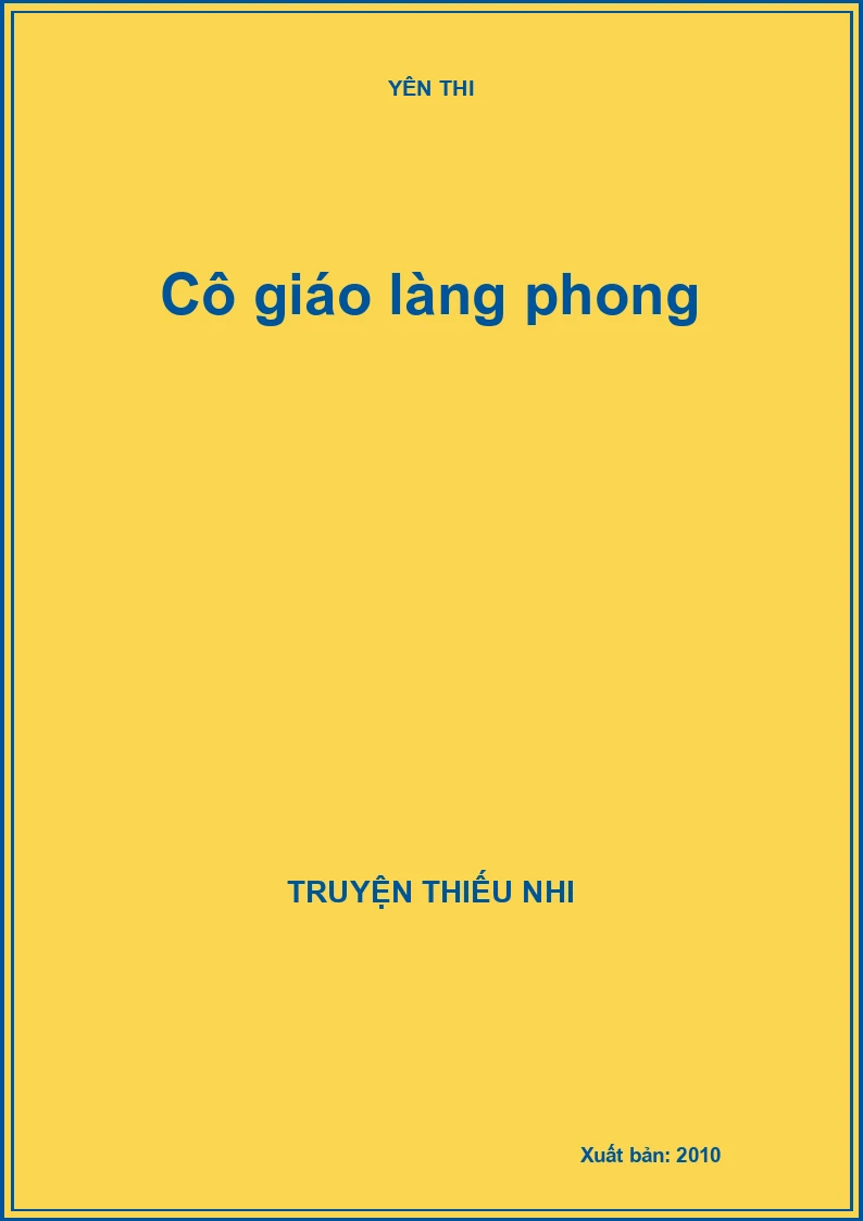 Cô giáo làng phong