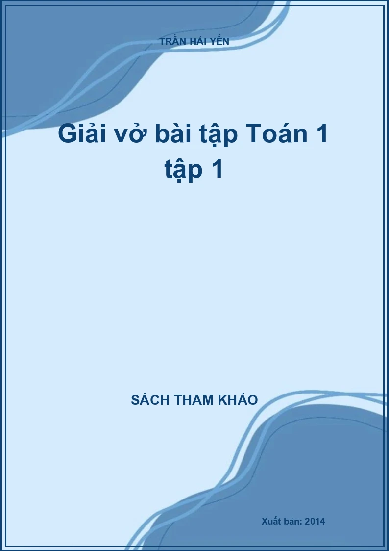 Giải vở bài tập Toán 1 tập 1