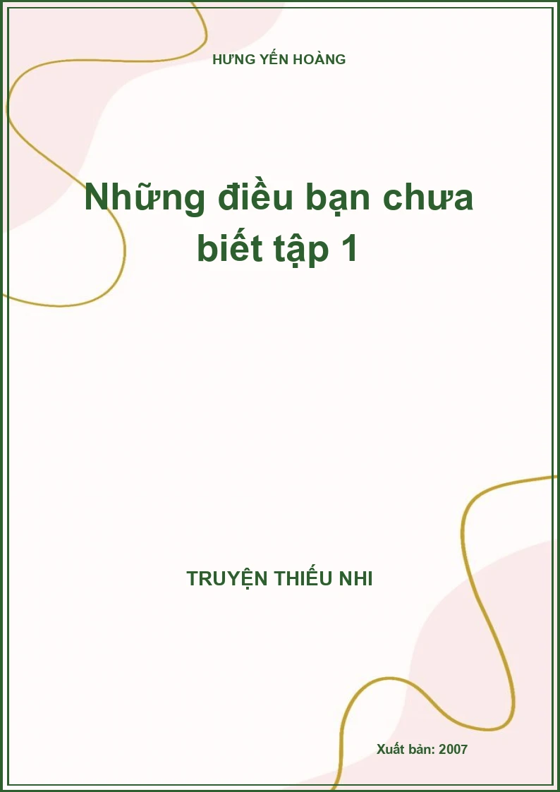 Những điều bạn chưa biết tập 1