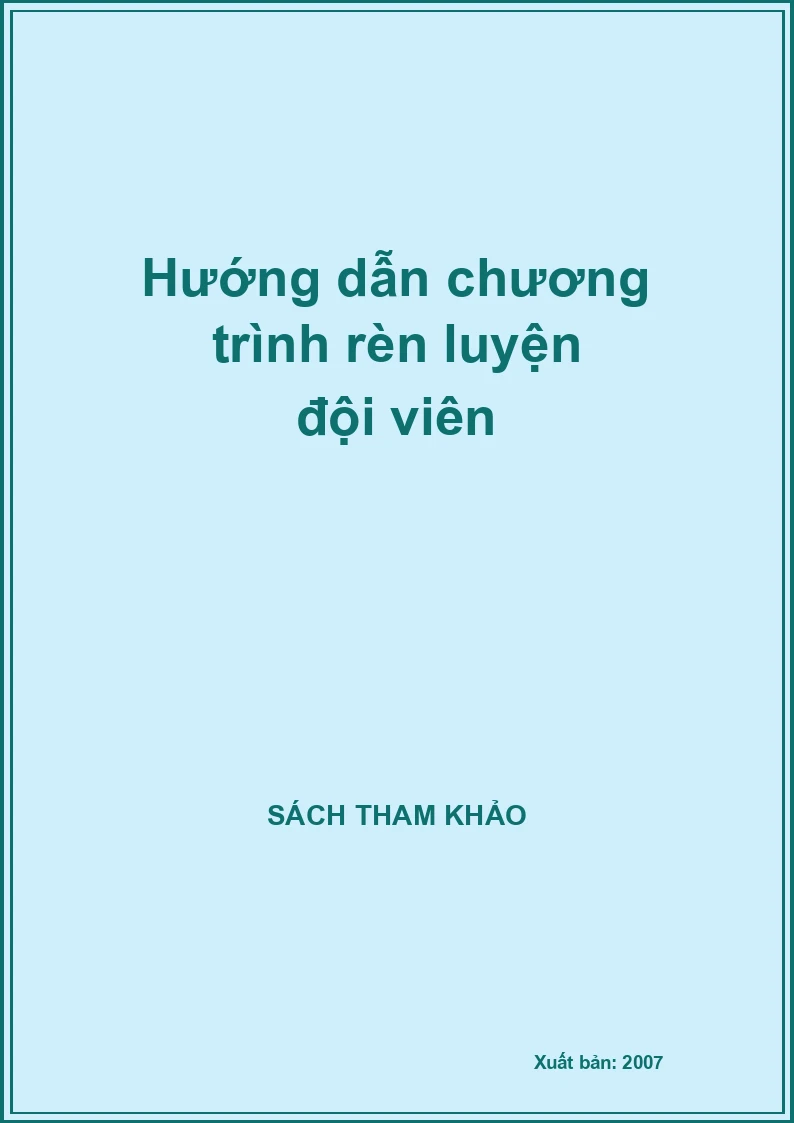 Hướng dẫn chương trình rèn luyện đội viên