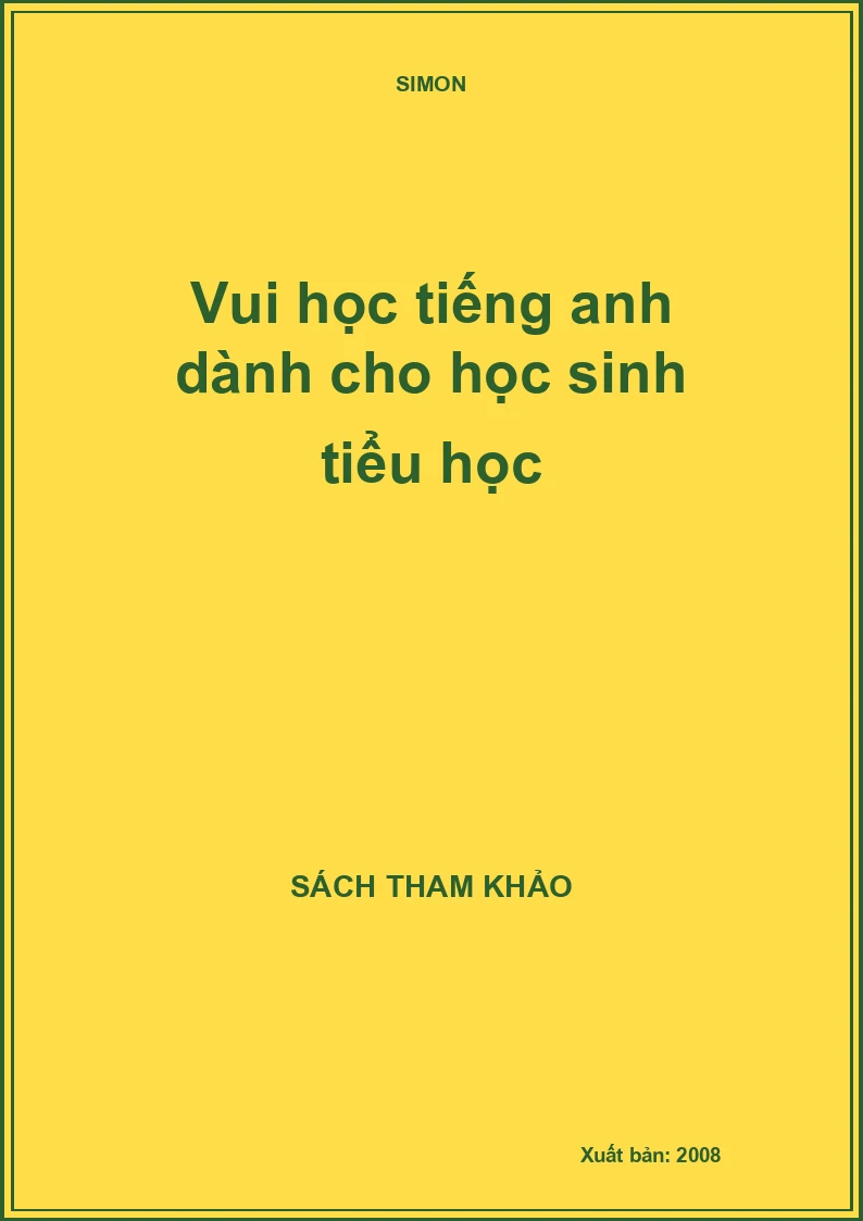 Vui học tiếng anh dành cho học sinh tiểu học