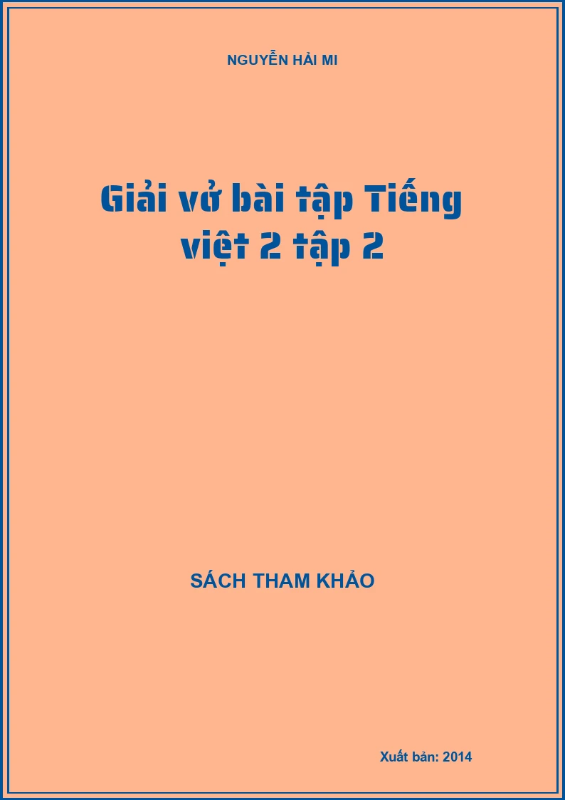 Giải vở bài tập Tiếng việt 2 tập 2