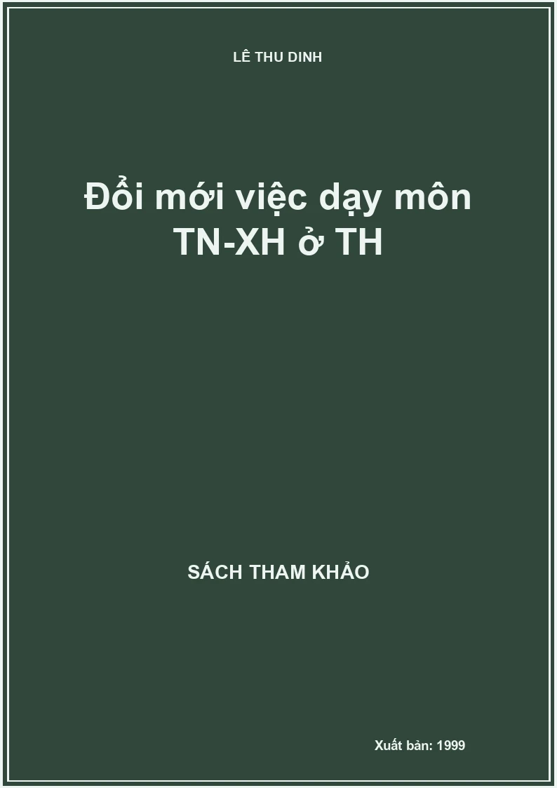 Đổi mới việc dạy môn TN-XH ở TH