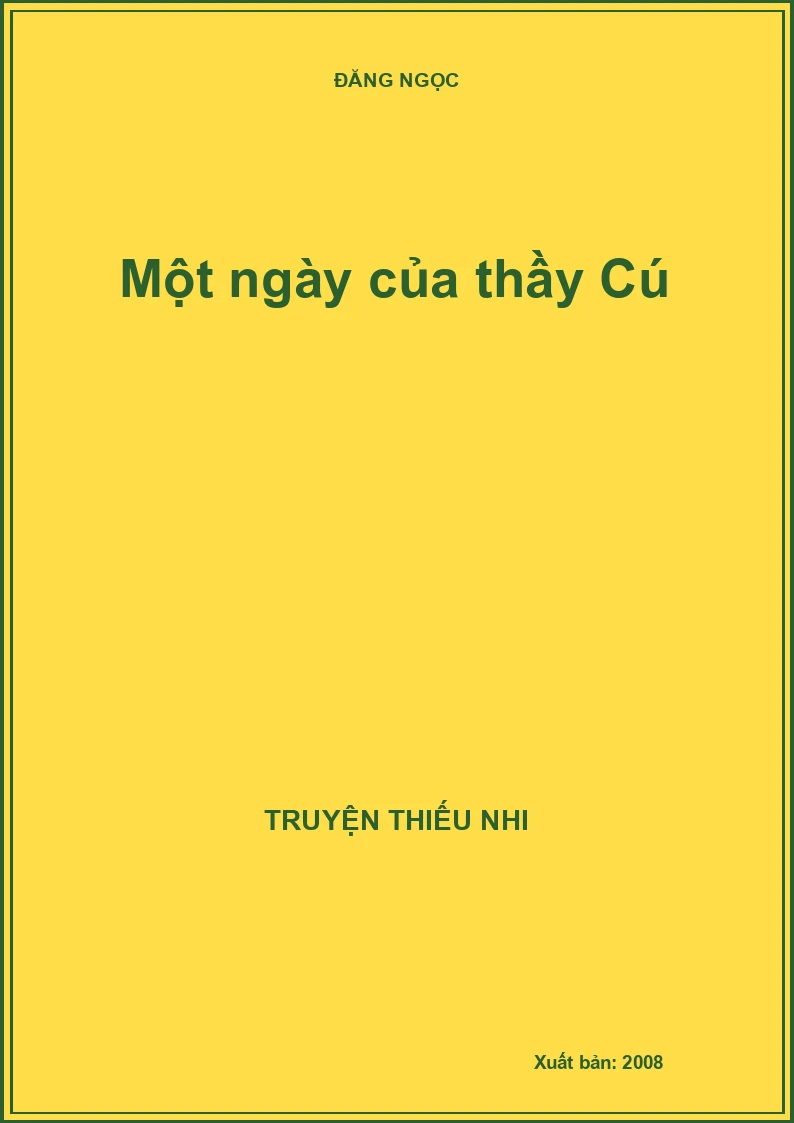 Một ngày của thầy Cú