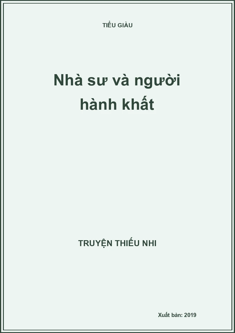 Nhà sư và người hành khất