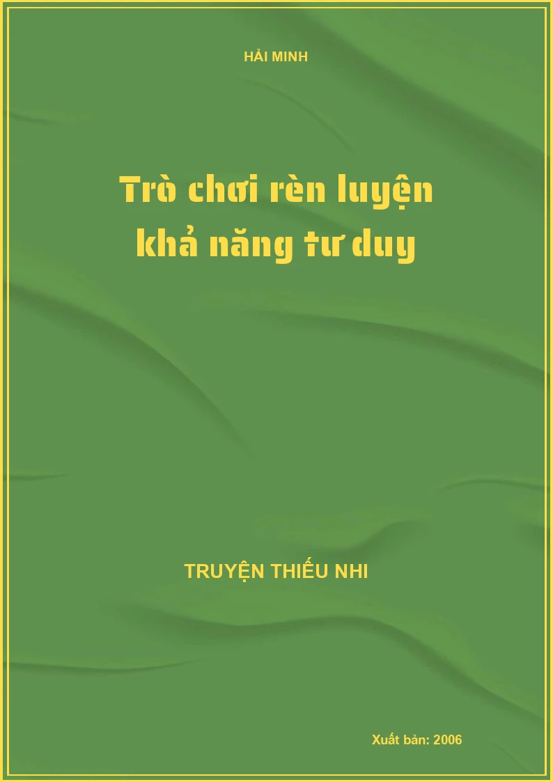Trò chơi rèn luyện khả năng tư duy