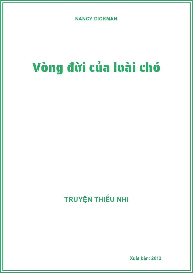 Vòng đời của loài chó