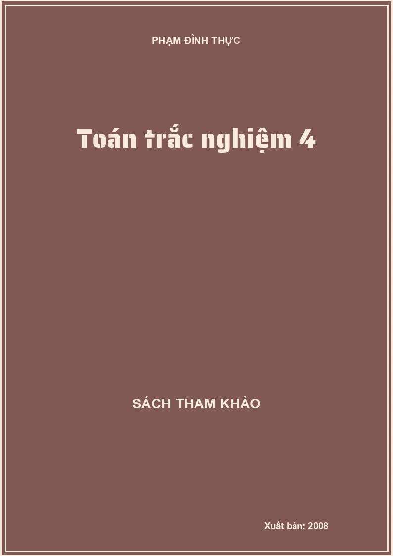 Toán trắc nghiệm 4