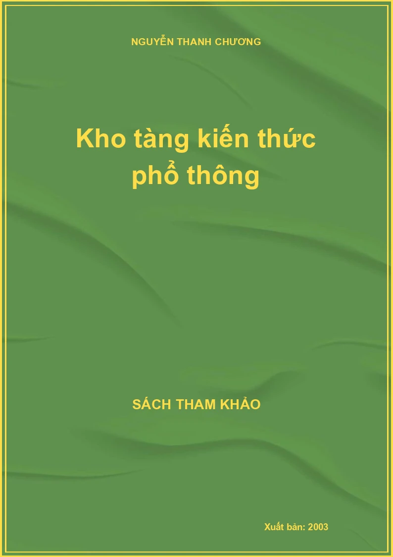 Kho tàng kiến thức phổ thông