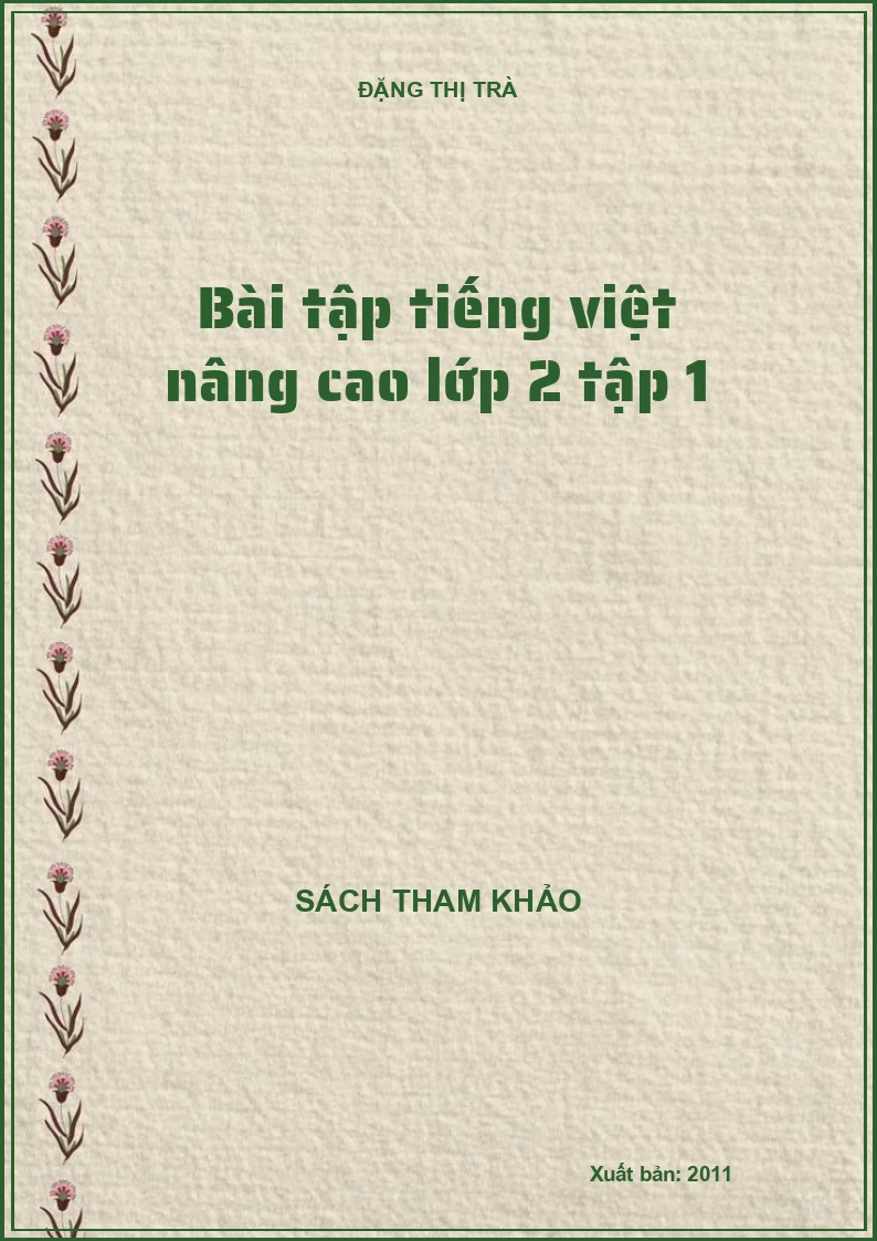 Bài tập Tiếng Việt nâng cao lớp 2 tập 1