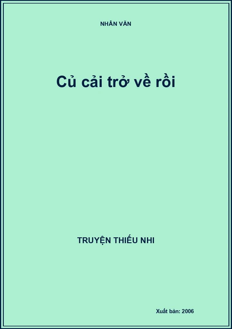 Củ cải trở về rồi