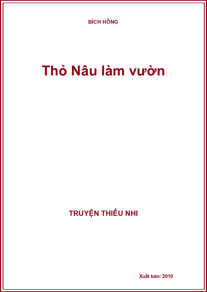 Thỏ Nâu làm vườn
