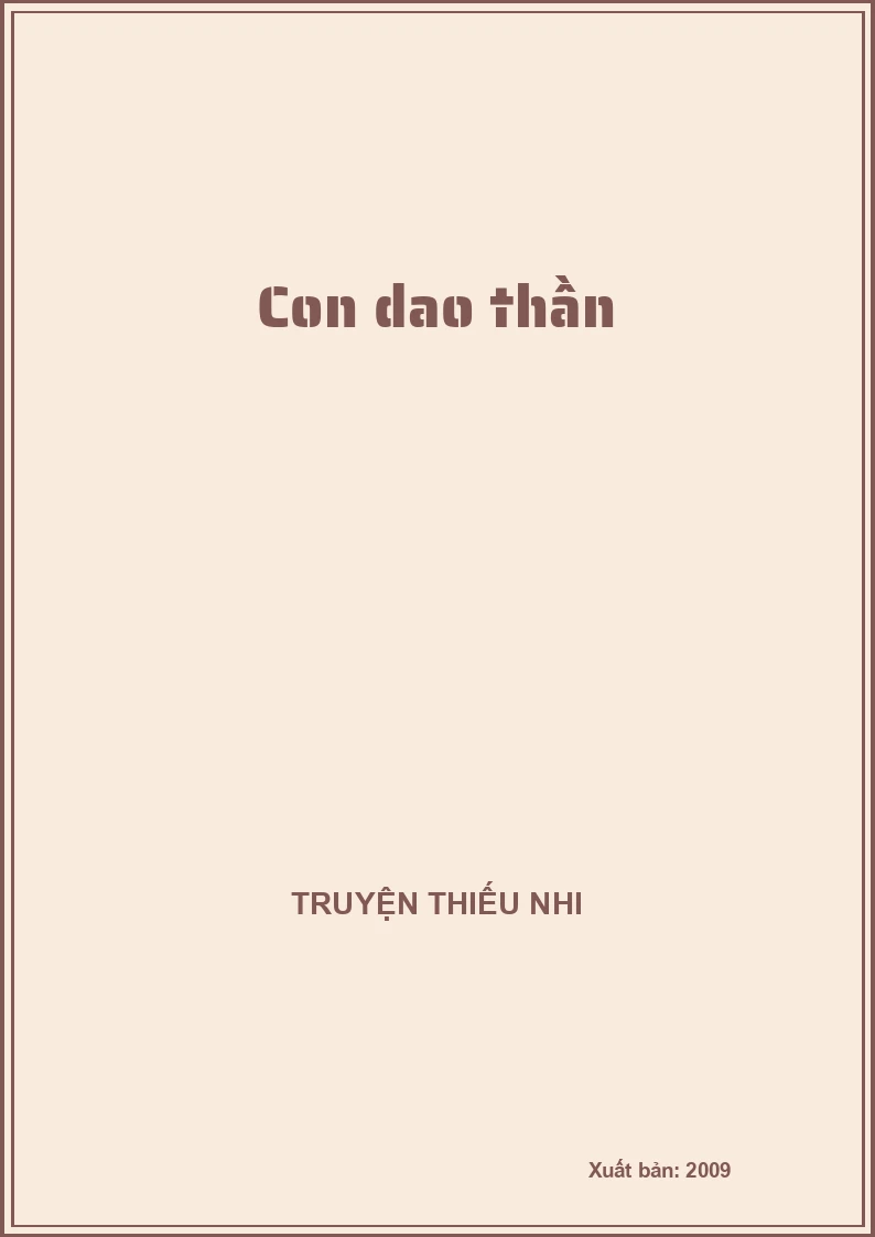 Con dao thần