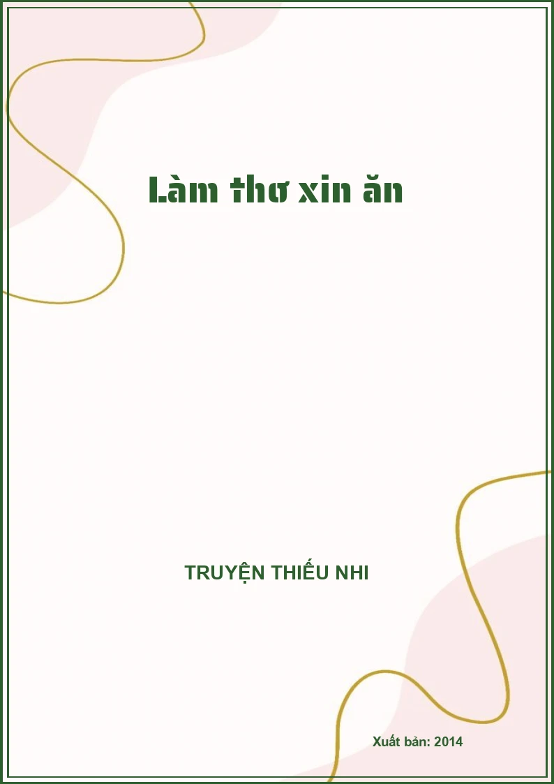 Làm thơ xin ăn