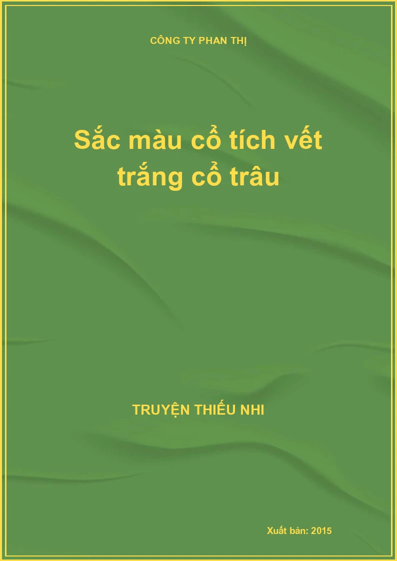 Sắc màu cổ tích vết trắng cổ trâu