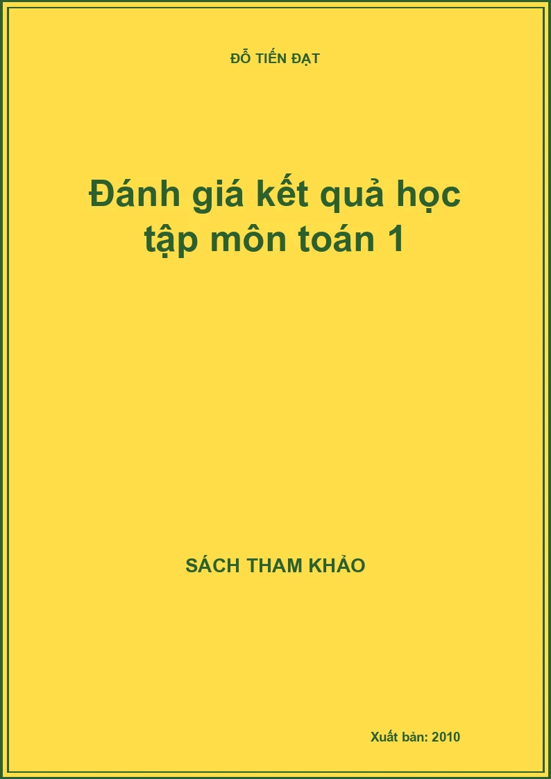Đánh giá kết quả học tập môn toán 1