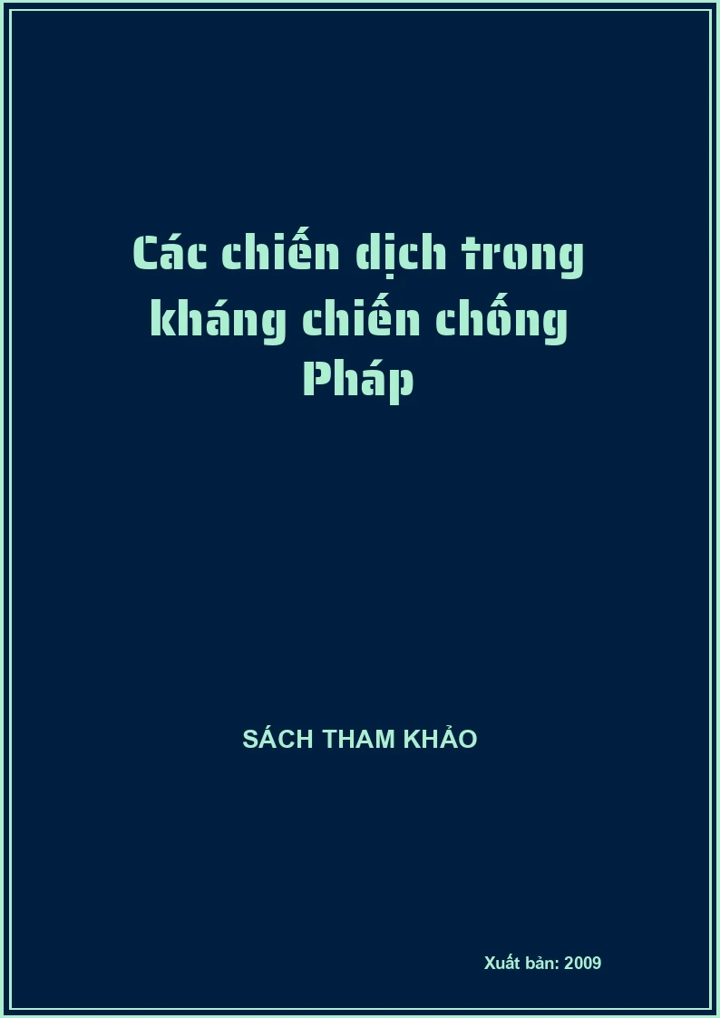Các chiến dịch trong kháng chiến chống Pháp