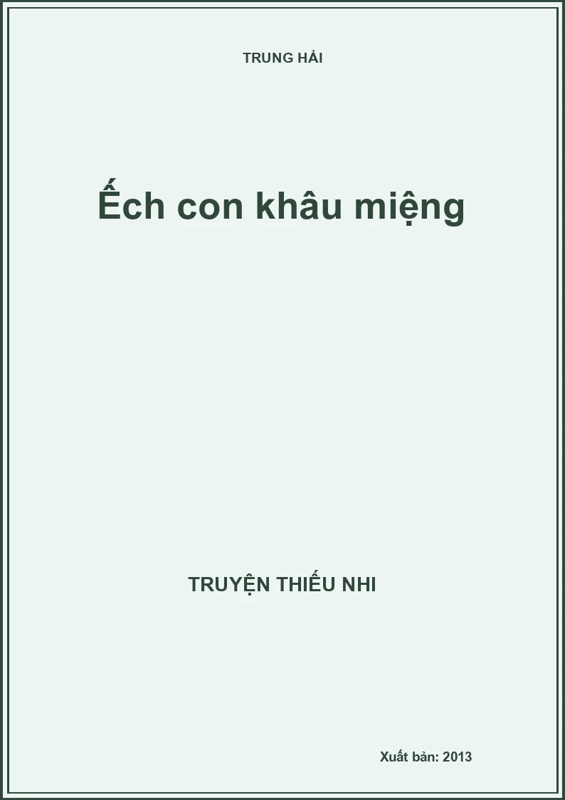Ếch con khâu miệng