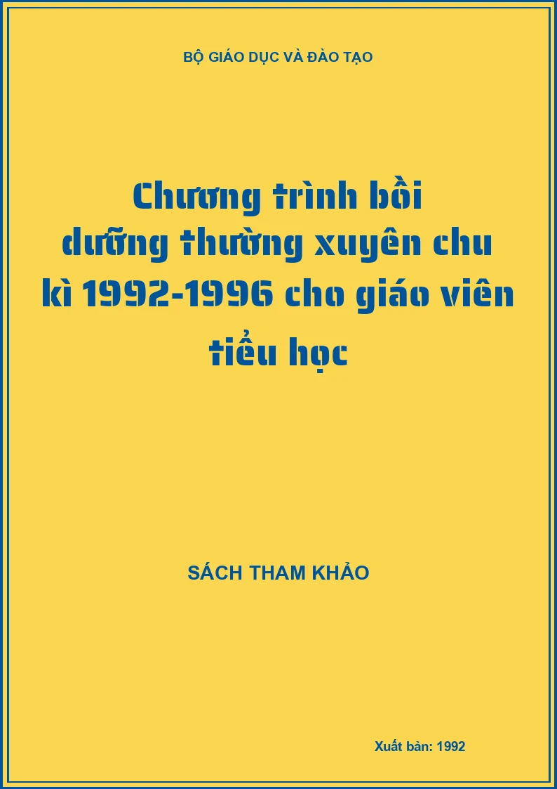 Chương trình bồi dưỡng thường xuyên chu kì 1992-1996 cho giáo viên tiểu học