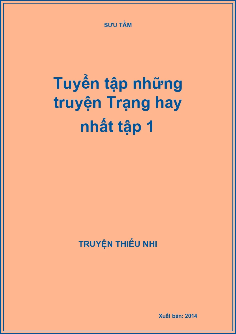 Tuyển tập những truyện Trạng hay nhất tập 1