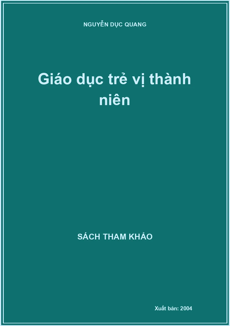 Giáo dục trẻ vị thành niên