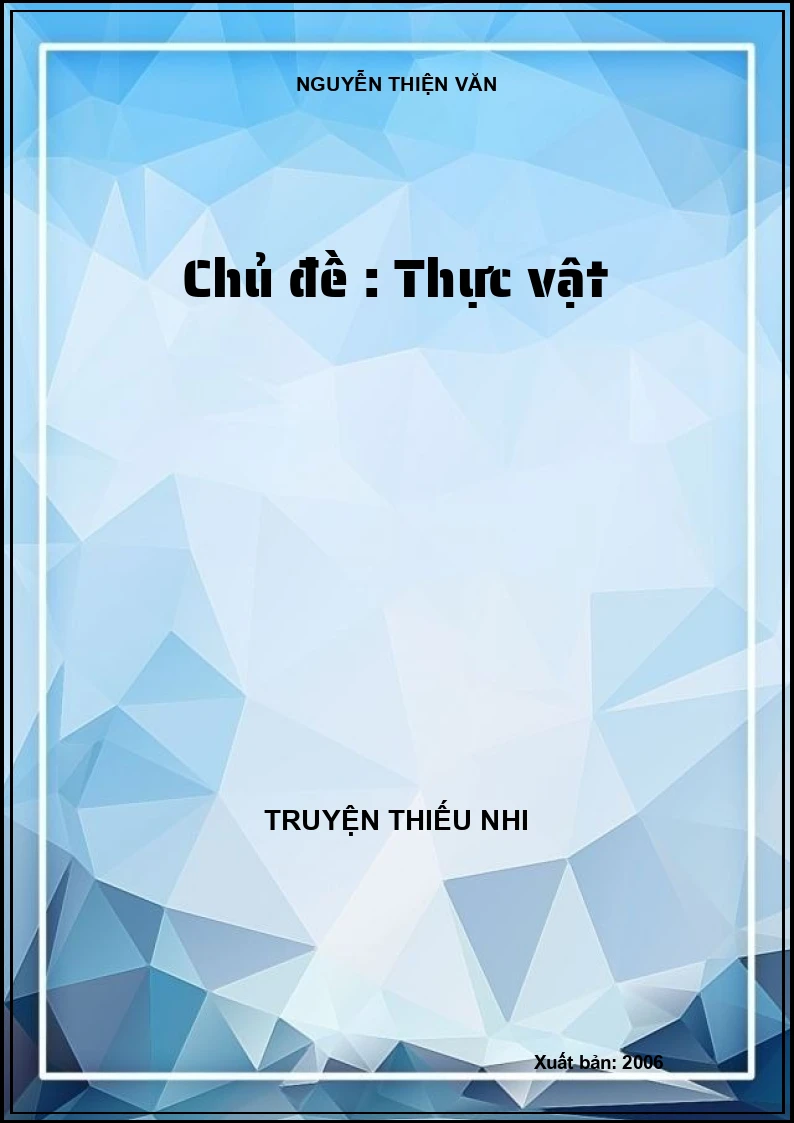 Chủ đề: Thực vật