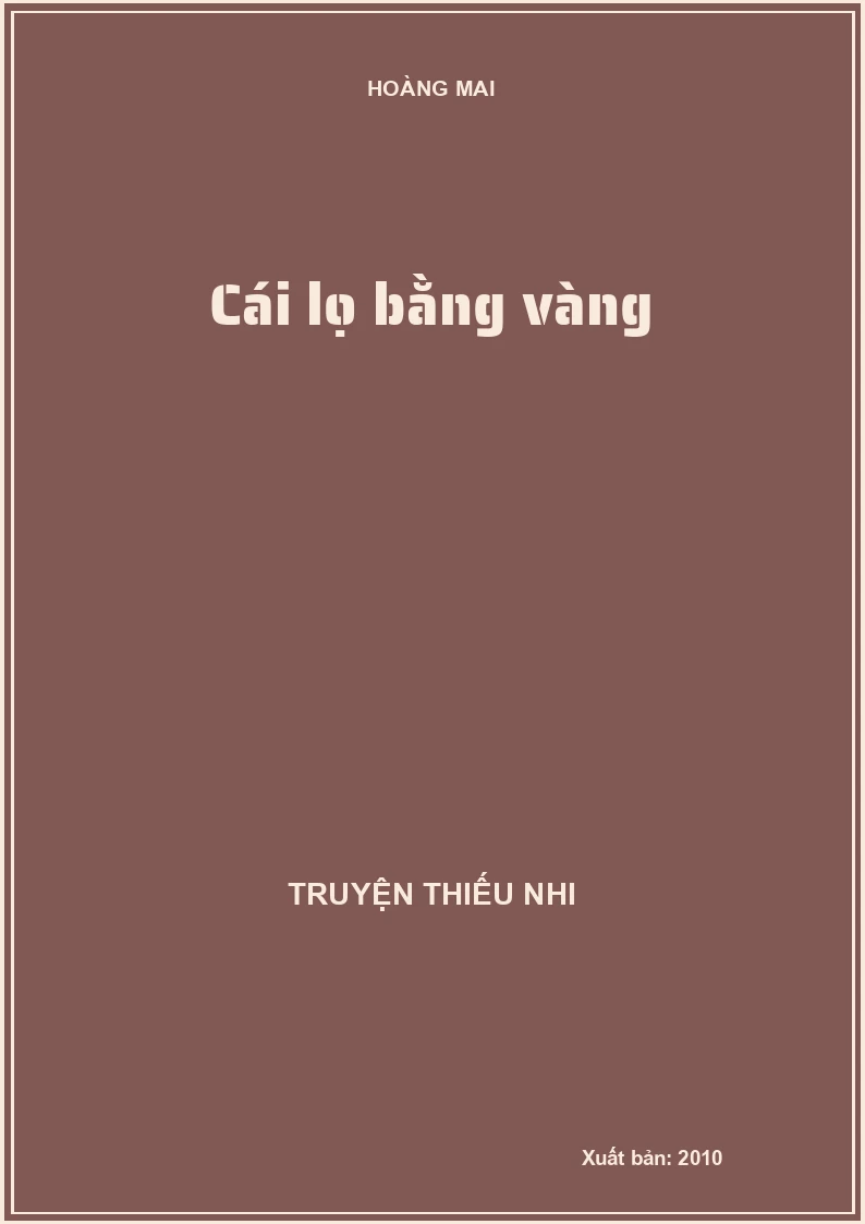 Cái lọ bằng vàng