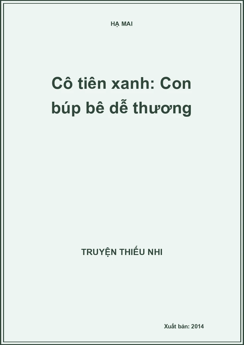 Cô tiên xanh: Con búp bê dễ thương