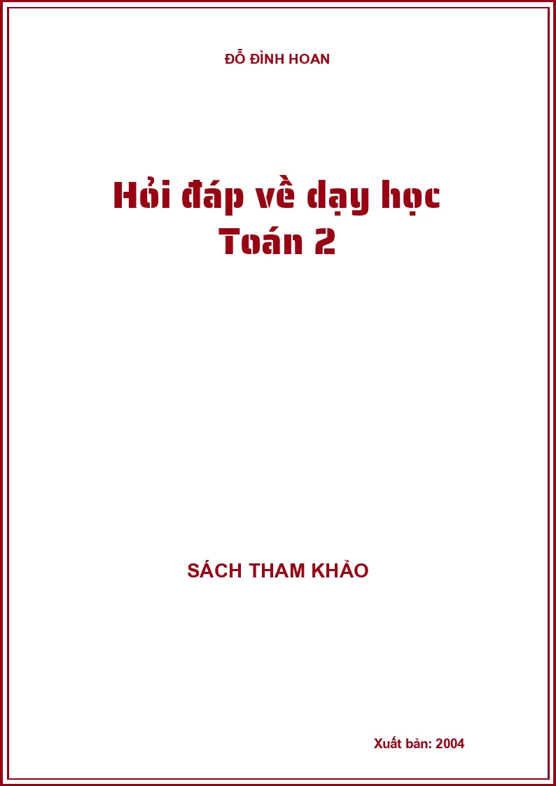 Hỏi đáp về dạy học Toán 2