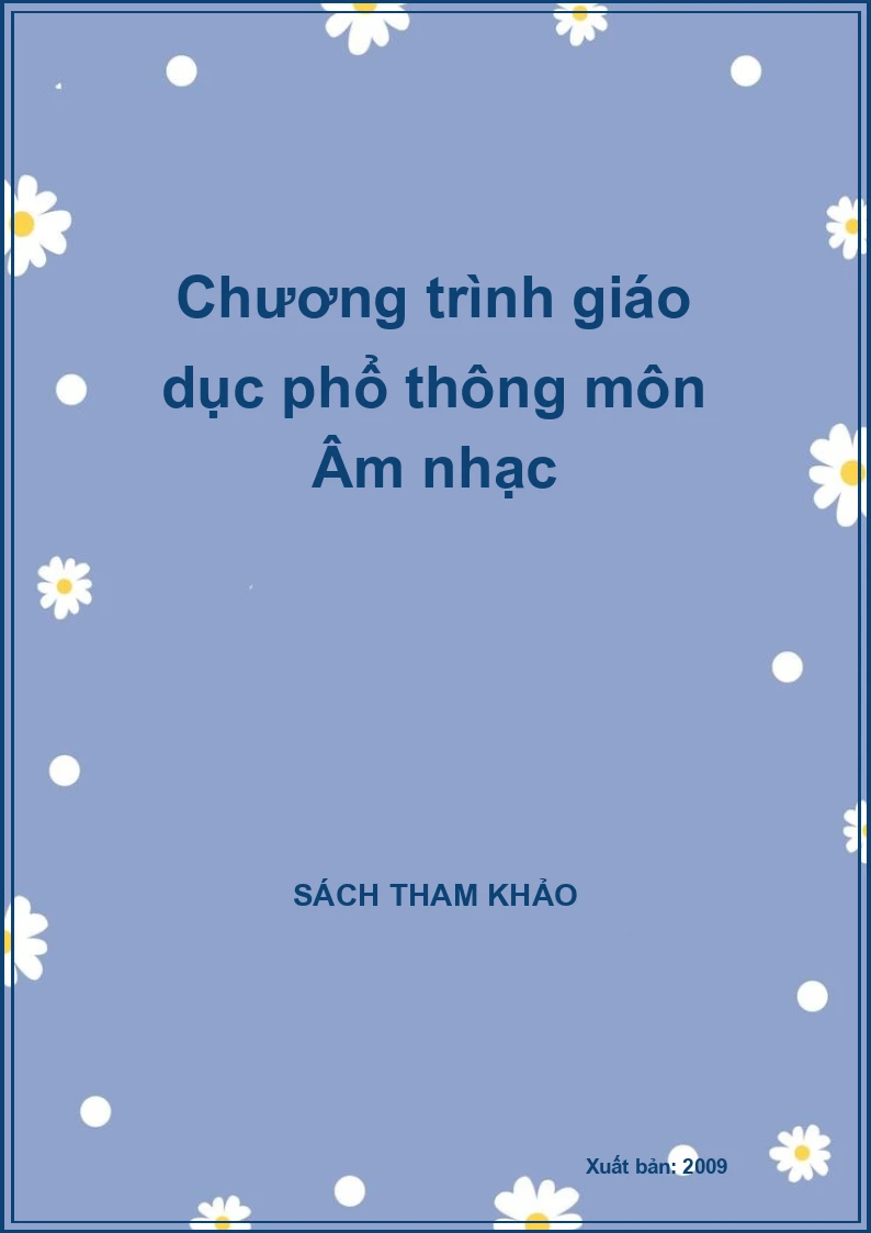 Chương trình giáo dục phổ thông môn Âm nhạc