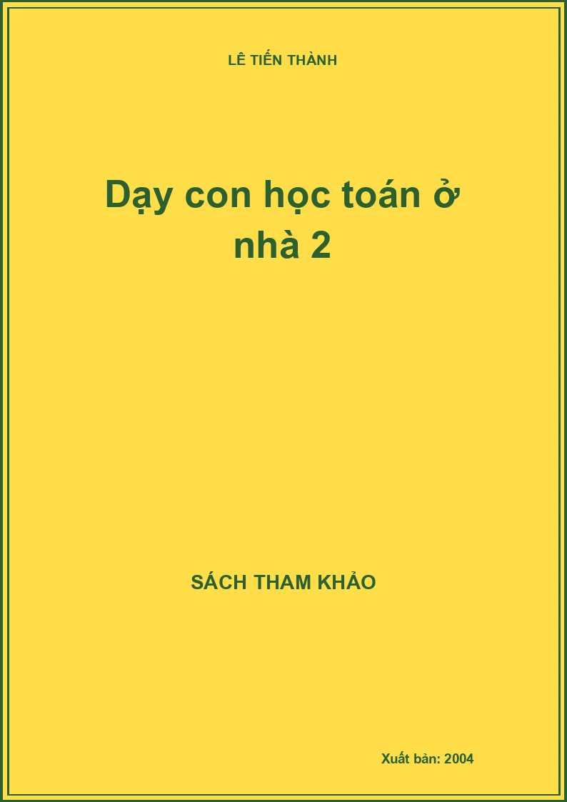 Dạy con học Toán ở nhà 2