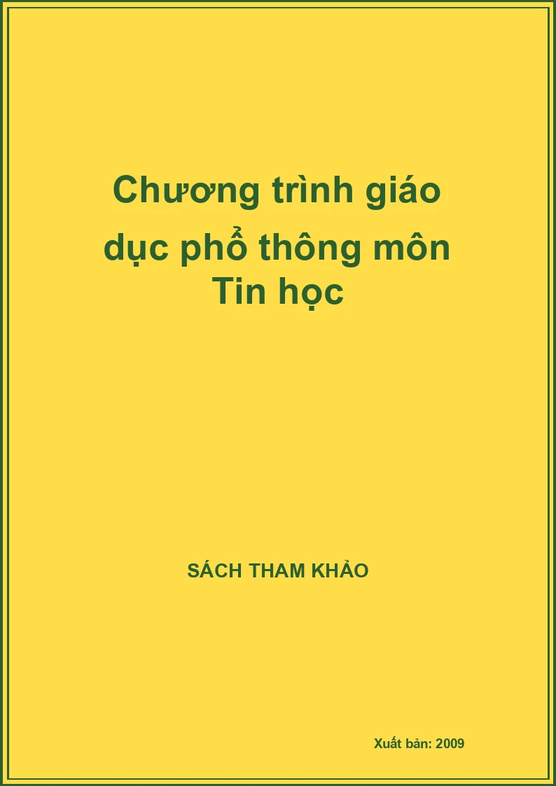 Chương trình giáo dục phổ thông môn Tin học