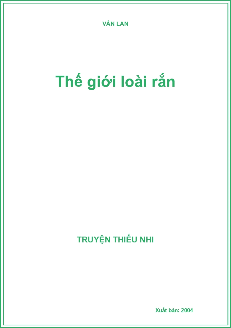 Thế giới loài rắn