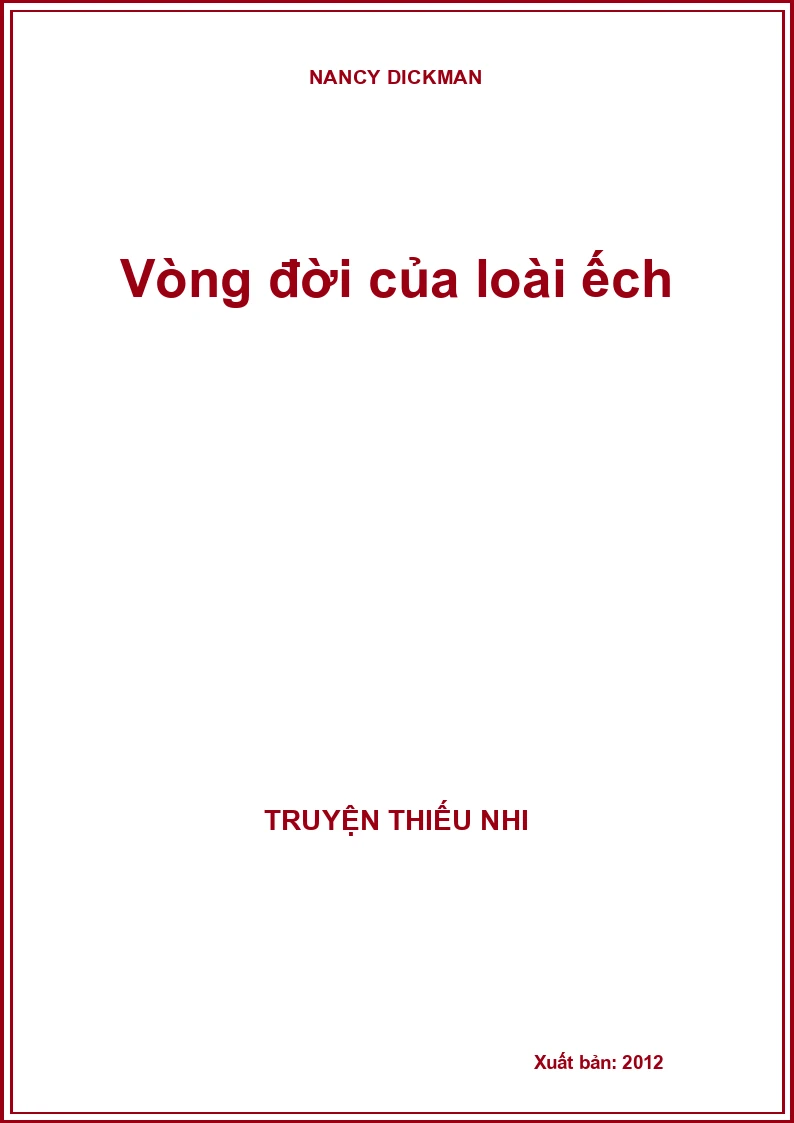 Vòng đời của loài ếch