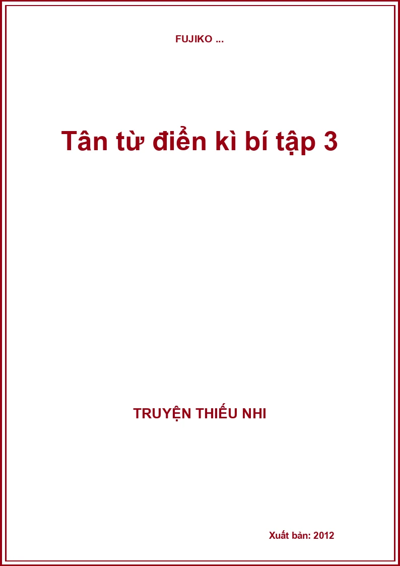 Tân từ điển kì bí tập 3