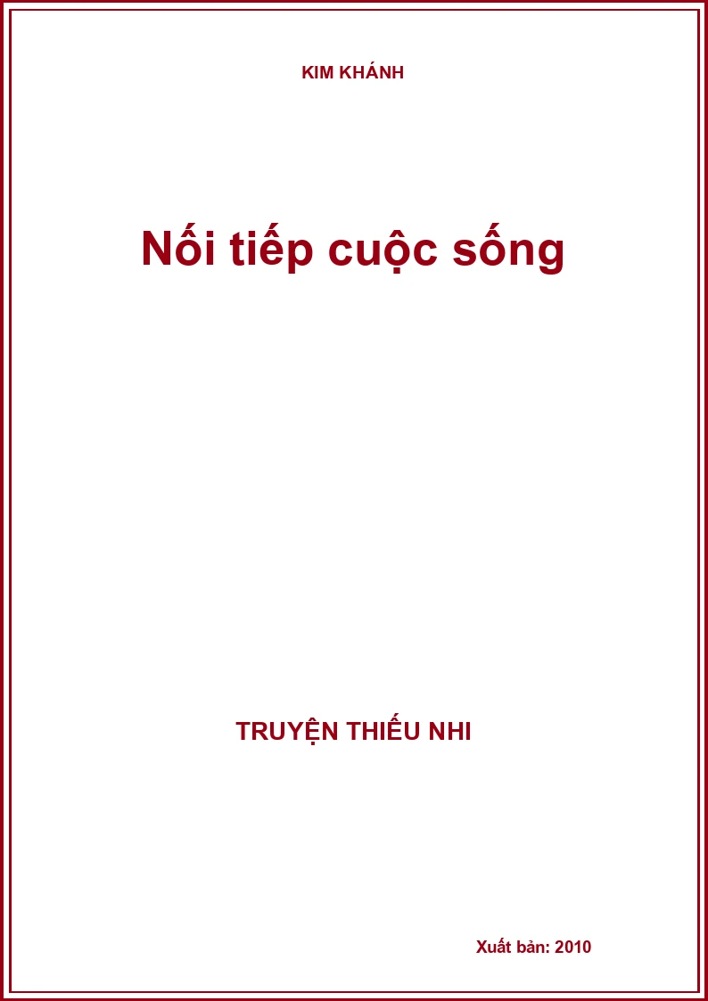Nối tiếp cuộc sống