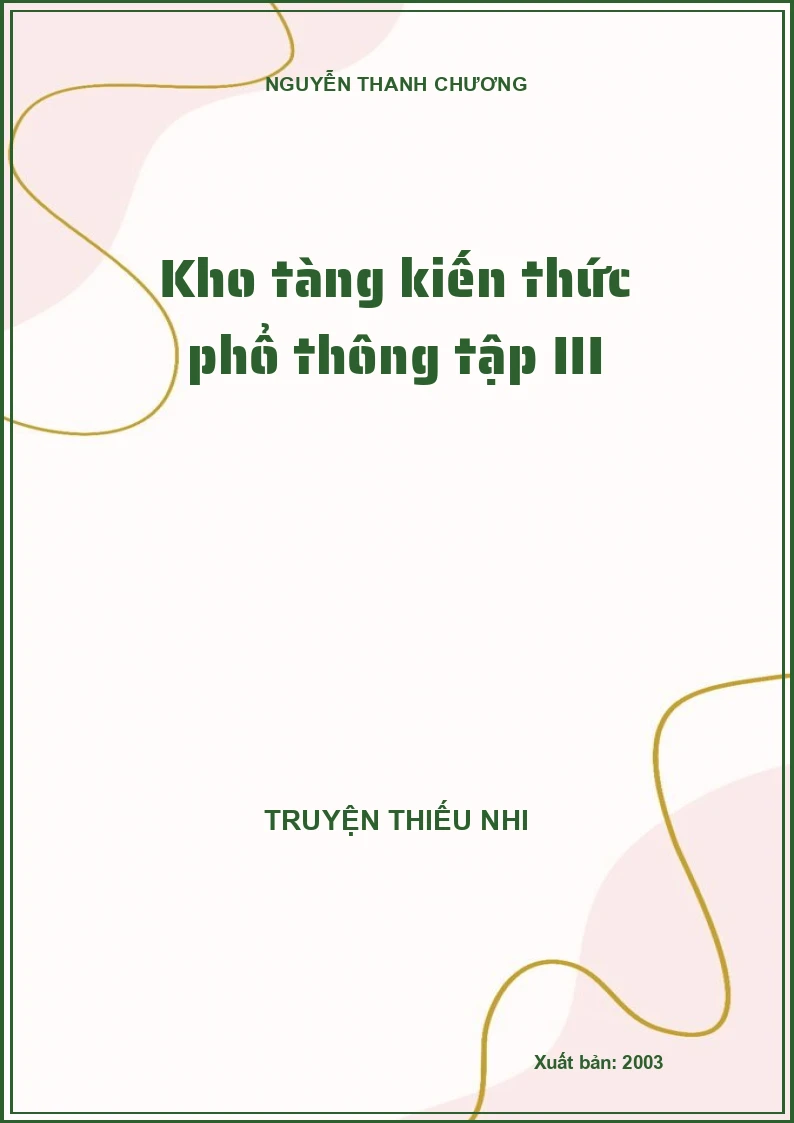 Kho tàng kiến thức phổ thông tập III