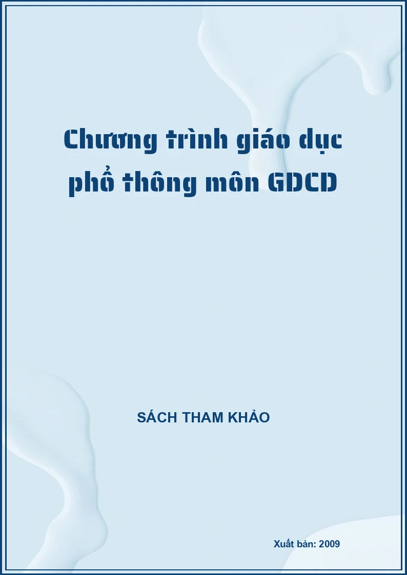 Chương trình giáo dục phổ thông môn GDCD