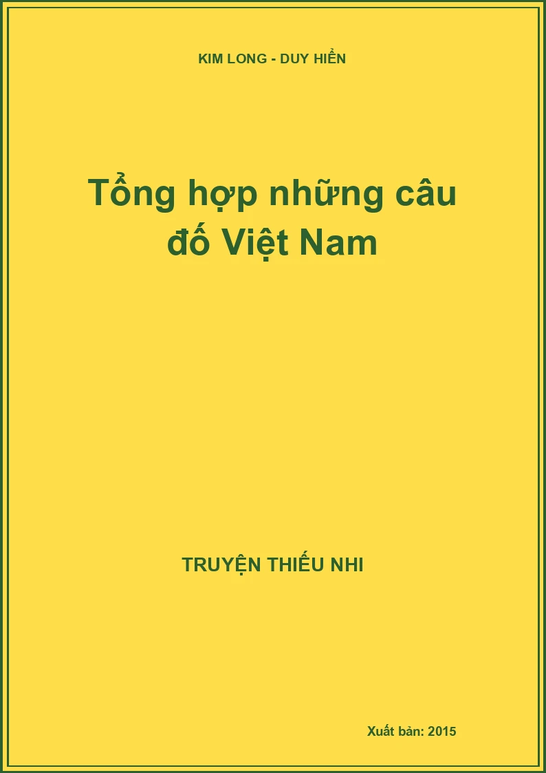 Tổng hợp những câu đố Việt Nam