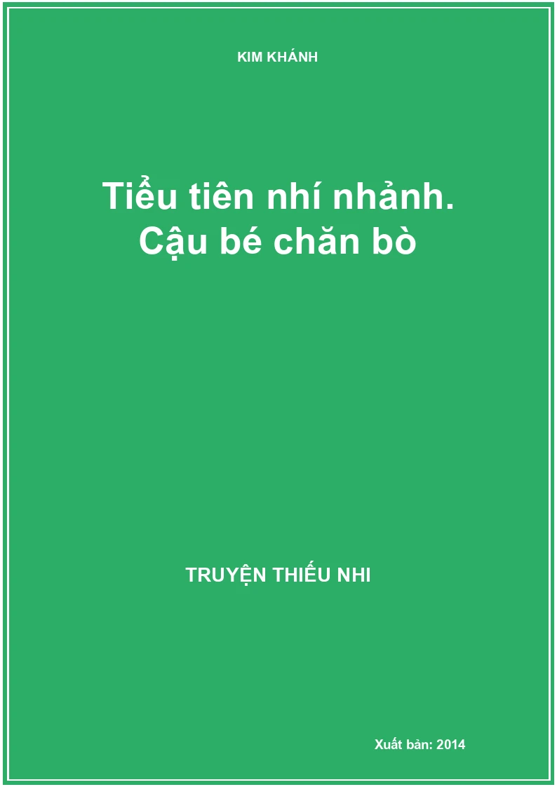 Tiểu tiên nhí nhảnh. Cậu bé chăn bò