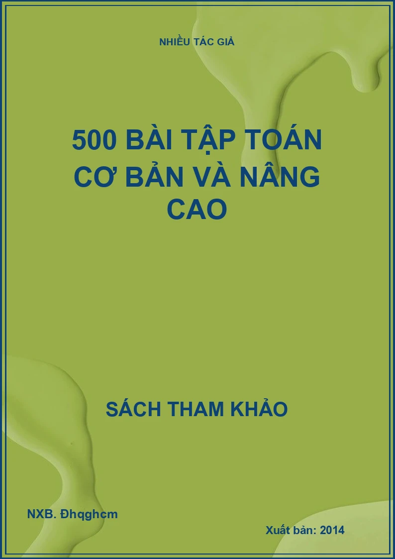 500 Bài tập toán cơ bản và nâng cao