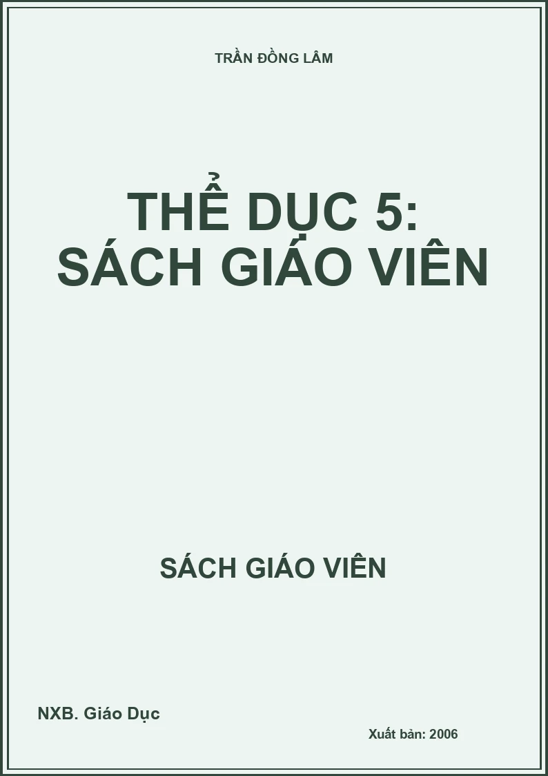 Thể dục 5: Sách giáo viên