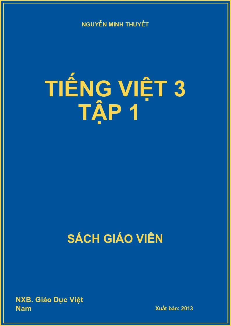 Tiếng việt 3 tập 1  