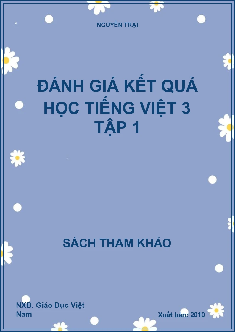 Đánh giá kết quả học Tiếng Việt 3 tập 1