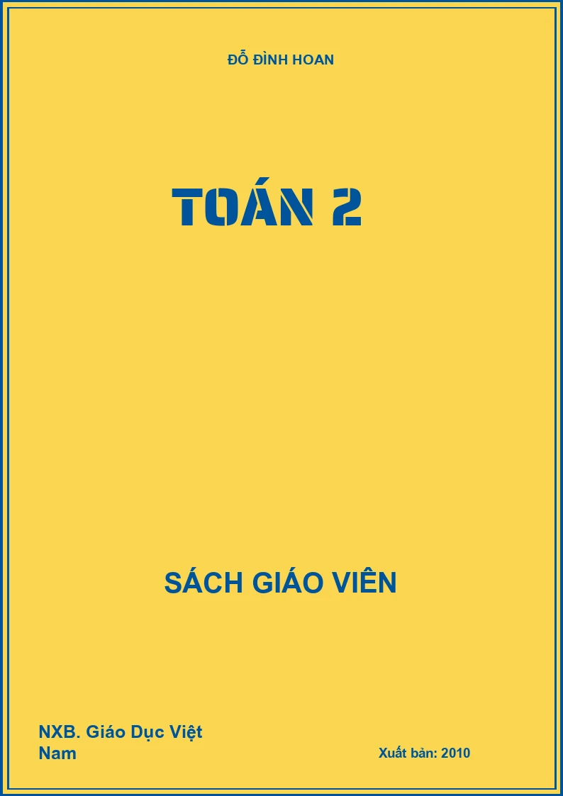 Sách Giáo Viên Toán 2  Toán 2