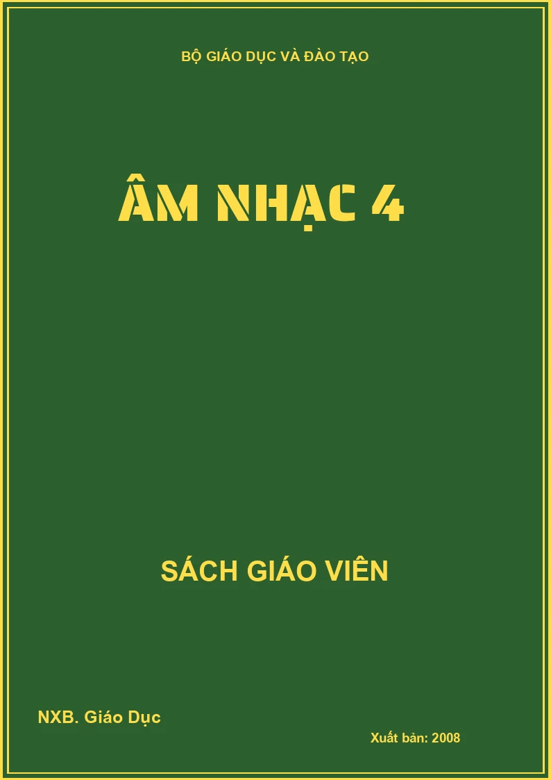 Sách giáo viên Âm Nhạc 4